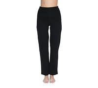 Leela Cotton Damen Yoga-Hose Bio-Baumwolle/Elasthan, Schwarz, Gr. S