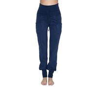 Leela Cotton Damen Yogahose Sporthose Bio-Baumwolle Fitnesshose 1811 Navy-4082 XL