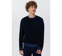 Leela Cotton Herren Cord-Sweatshirt aus 100% kba-Baumwolle - Feiner Nicky Cordstoff 2232 NACHTBLAU XL
