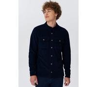 Leela Cotton Herren Cordhemd aus 100% kbA-Baumwolle Jacke - Feiner Nicky Cordstoff Herrenhemd Ferizeithemd NACHTBLAU L