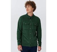 Leela Cotton Herren Cordhemd aus 100% kbA-Baumwolle Jacke - Feiner Nicky Cordstoff Herrenhemd Ferizeithemd TANNENNADEL XS