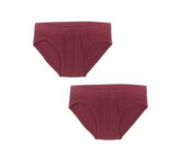 Leela Cotton Jungen Slip Bordeaux 2er Pack Gr. 128