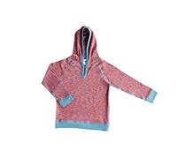 Leela Cotton Kinder Kapuzenshirt Langarmshirt Bio-Baumwolle Kapuzenpullover 2471 (116, Flamme)