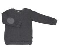 Leela Cotton Kinder Pullover Piqué Qualität anthrazit-melange Gr.86/92
