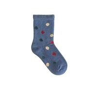 Leela Cotton Kinder Socken Gepunktet aus 98% Bio-Baumwolle 3324 Jeans-melange 3325 21/23