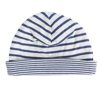 Leela Cotton Kinder Wende Beanie - 2661 Marineblau/Beige 74/80