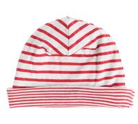 Leela Cotton Kinder Wende Beanie - 2661 Ziegelrot/Beige 74/80
