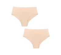 Leela Cotton Mädchen Hipster Beige 2er Pack Gr. 116