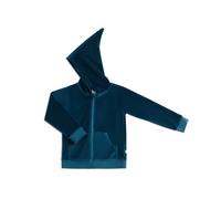Leela Cotton Nicky Kapuzenjacke Bio-Baumwolle Jacke donaublau 86-92