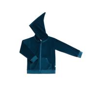 Leela Cotton Nicky Kapuzenjacke Bio-Baumwolle Jacke donaublau 98-104