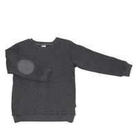 Leela Cotton Baby Kinder Sweatshirt Piquestoff Bio-Baumwolle Langarmshirt (74/80, anthrazit)