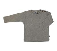 Leela Cotton Baby Kinder Langarmshirt Bio-Baumwolle Oberteil T-Shirt Hellgrau-Melange 62-68