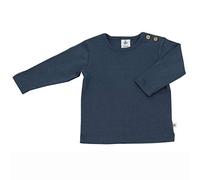 Leela Cotton Unisex Kinder Langarmshirt, Indigo T-Shirt