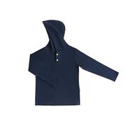 Leela Cotton Baby und Kinder Shirt mit Kapuze Piqué indigo Gr.116