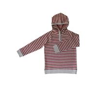 Leela Cotton Wende Kapuzenshirt Bio-Baumwolle Langarmshirt ziegelrot / beige-melange 98-104