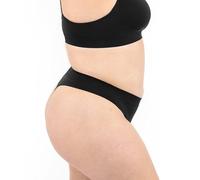 LEELA LAB String Tanga Damen Große Größen aus weicher Mikrofaser, Bequem und Atmungsaktiv, mit Nahtloser Technologie - Made in Italy (Black, 3XL)