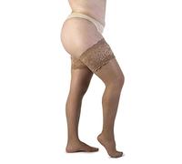 LEELA LAB Strumpfhose Damen Strapsen 30 Denier, Bequem und Langlebig High Ruffle Stay-ups - Made in Italy (Sand, 9)