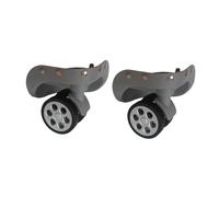 LeeQinersw 2 Stück Gepäckkofferräder Reisekofferrollen Glatte 360-Grad-Drehgelenke Flexible Verschleißfeste Geräuscharme Kofferräder Reparaturteile, Grau