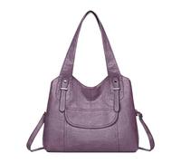LeeQinersw Damen Handtasche Weiches PU Schultertasche Crossbody Tragetasche mit Verstellbarem Gurt Elegantes Design für Büro Alltag Freizeit, Bohnenpaste