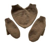 LeeQinersw paarhandschuhe für zwei, kuschel handschuhe für Paare, Warmer partner handschuhe für zwei, damen fäustlinge gloves, Weihnachts pärchenhandschuh für Liebhaber, Outdoor, Valentinstag, Braun