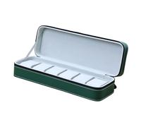 LeeQinersw Uhrenetui Uhrenaufbewahrungsbox Uhrenorganizer Uhrenpräsentationskoffer mit PU Und Flanell Staubgeschützt Und Tragbar für Männer Und Frauen für, 6 Steckplätze