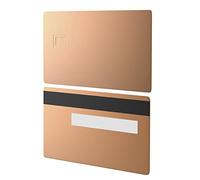 Leere Kreditkarte, 2 Stück Edelstahl Metall Kreditkarte Leere Karte 4442 Chip-Steckplatz Mit Hico 3 Track Magnetstreifen, Business Ic Smart Card Diy Logo Gravur (Roségold)