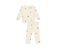 Leevje Pyjama Set Little Dog - in Light Beige