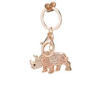 LEFEDA Schlüsselanhänger 3 Stück Niedlicher Nashorn Schlüsselanhänger Damen Tasche Tasche Anhänger Auto Geschenk Schlüsselanhänger, Gold