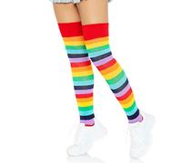 Leg Avenue 6606 - Rainbow over the knee socks, Einheitsgröße, Mehrfarbig