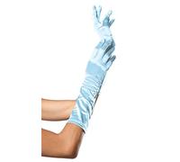 LEG AVENUE 8B - Satin Handschuhe, hellenblau