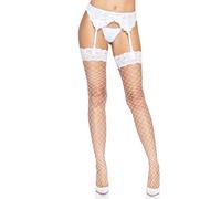 LEG AVENUE Damen Fence Net Strumpfhose, Weiß, Einheitsgröße EU