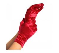 LEG AVENUE Damen Wrist Length Satin Handschuh f r besondere Anl sse, Rot, Einheitsgröße EU