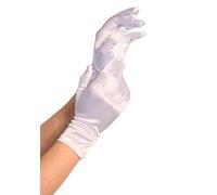 Leg Avenue Wrist Length Satin Handschuhe weiß One Size