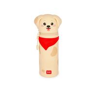 LEGAMI - Kawaii 2-in-1 Schulfach aus weichem Silikon, Golden, Tischstiftehalter, Reißverschluss, Stiftstifte, H 20 cm