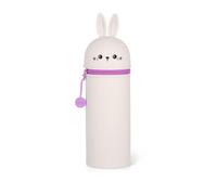 LEGAMI - 2-in-1 Weiche Silikontasche - Kawaii, Giraffe Schultasche, Tischstifthalter, Reißverschluss, Silikon, Stiftetasche Buntstifte Marker, H 18,5 cm, Bunny