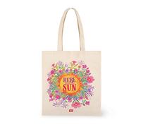 Legami - Baumwolltasche, Innentasche, mit Blas, langer Griff, umweltfreundlich, 38,5 x 42 cm, Sunflower, Taglia unica, Utility