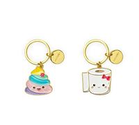 LEGAMI Emaillierter Metall-Schlüsselanhänger Emaille Metall Schlüsselanhänger Was für ein Schlüsselring! L 7 cm Zink Scooter Thema Spiralring Polierte Oberfläche Brillante Farben Charm zum Verschönern