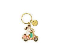 LEGAMI Emaillierter Metall-Schlüsselanhänger Emaille Metall Schlüsselanhänger Was für ein Schlüsselring! L 7 cm Zink Scooter Thema Spiralring Polierte Oberfläche Brillante Farben Charm zum Verschönern