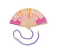 LEGAMI - Faltfächer ¡Que Calor! Motiv Sunset, abnehmbare und verstellbare Kordel im passenden Design, aus Polyester, Holzgriff, 3,6 x 23 cm