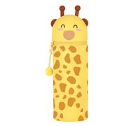 LEGAMI - 2-in-1 Weiche Silikontasche - Kawaii, Giraffe Schultasche, Tischstifthalter, Reißverschluss, Silikon, Stiftetasche Buntstifte Marker, H 18,5 cm