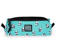 Legami - My Pencil Case, Panda Motiv, Reißverschluss, Recycling-Kunststoff, widerstandsfähig, geräumig, praktisch, Schulmäppchen, Büroetui, 22 x 6 cm