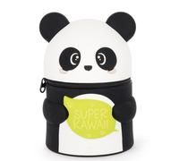 Legami - Super Kawaii Panda Federmäppchen für bis zu 100 radierbare Stifte, weiches Silikon, 13 x 19 x 13 cm