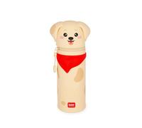 LEGAMI - Kawaii 2-in-1 Schulfach aus weichem Silikon, Golden, Tischstiftehalter, Reißverschluss, Stiftstifte, H 20 cm