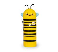 LEGAMI - Kawaii 2-in-1 Schulmäppchen aus weichem Silikon, Bee-Thema, Stifthalter, Reißverschluss, Buntstifte, Marker, H 18,5 cm