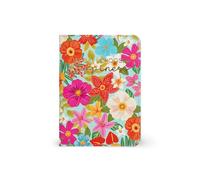 Legami - Passport Holder mit Blumen, Passport Holder Brieftasche für Reisen, Reisepasshülle, 1 Passporttasche, 4 Kartenfächer, RFID-Schutz, 10,5 x 14 x 1 cm, Blumenmotiv, türkis, S, Casual