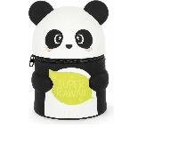 Legami - Super Kawaii Panda Federmäppchen für bis zu 100 radierbare Stifte, weiches Silikon, 13 x 19 x 13 cm