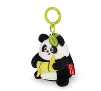 LEGAMI - Super Soft! Panda-Schlüsselanhänger, Plüsch-Schlüsselanhänger, Anhänger mit gravierter Nachricht und Karabinerhaken aus Zink, 7 x 11 cm, Schwarz, S