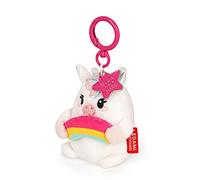 Legami Plüsch-Schlüsselanhänger Super Soft! Einhorn – Karabiner aus Zink, Gravur, 7×11 cm, Weiß