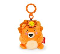 Legami Super Soft Schlüsselanhänger Löwen-Motiv – Plüsch mit Gravur, Zink-Karabiner, 7x11 cm, Orange