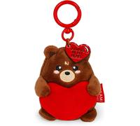 Legami - Schlüsselanhänger Super Soft! Teddy Bear Motiv, Plüsch-Schlüsselanhänger, Anhänger mit eingravierter Botschaft und Karabinerhaken aus Zink, 7x11 cm